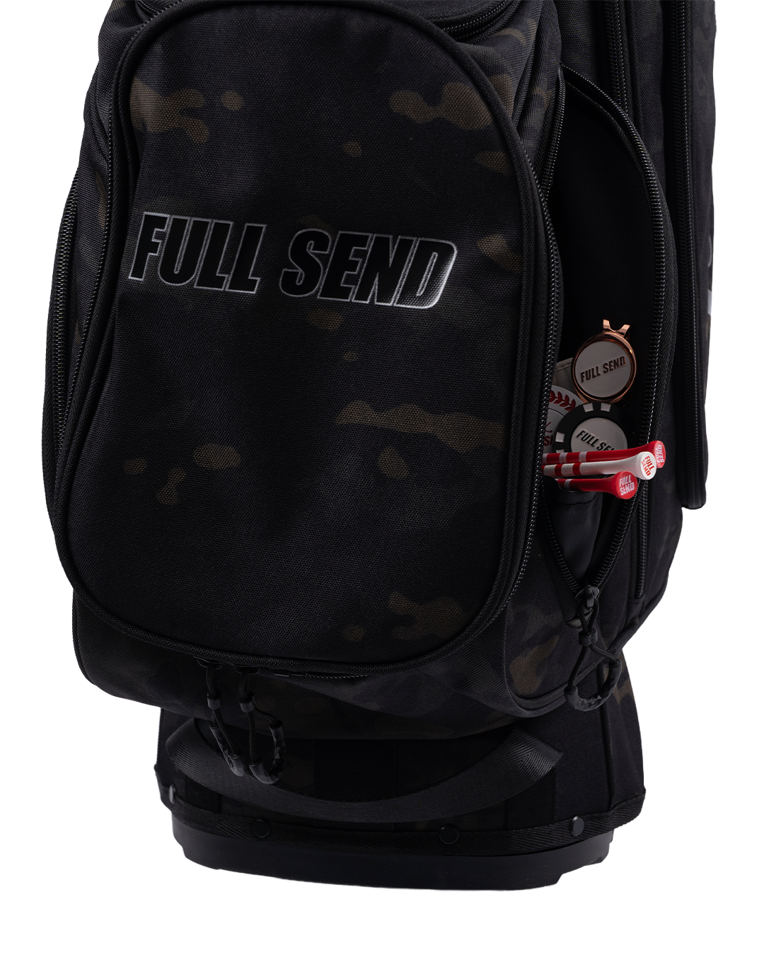 Full Send Golf Black Camo Stand Bag