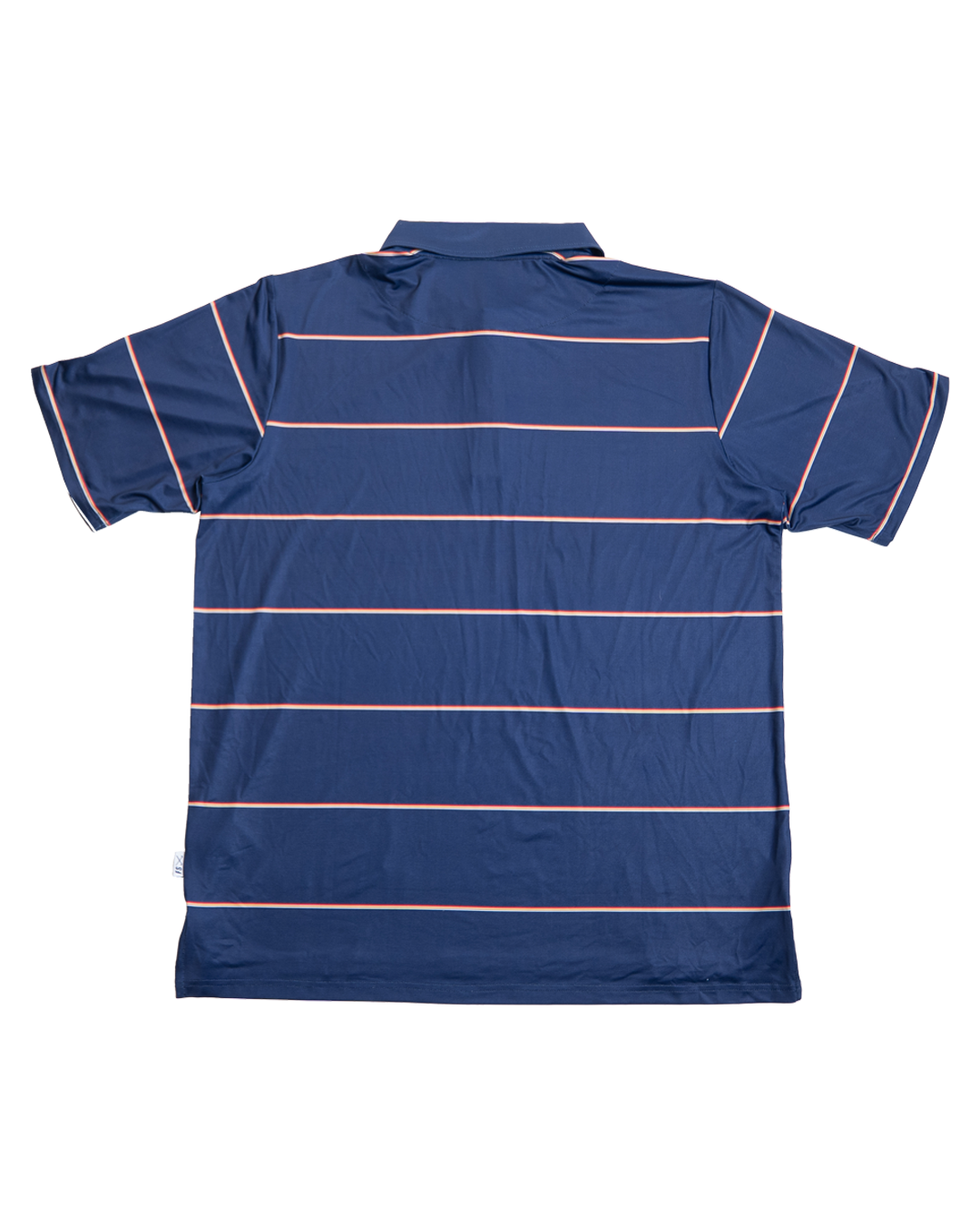 Full Send Golf Stripes Navy/Red Polo