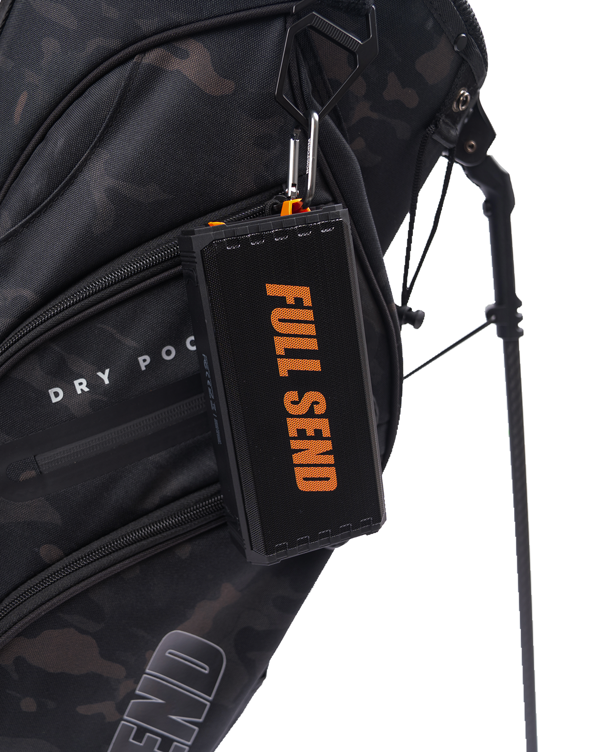 Full Send Golf X Rokform Orange Logo Golf Speaker