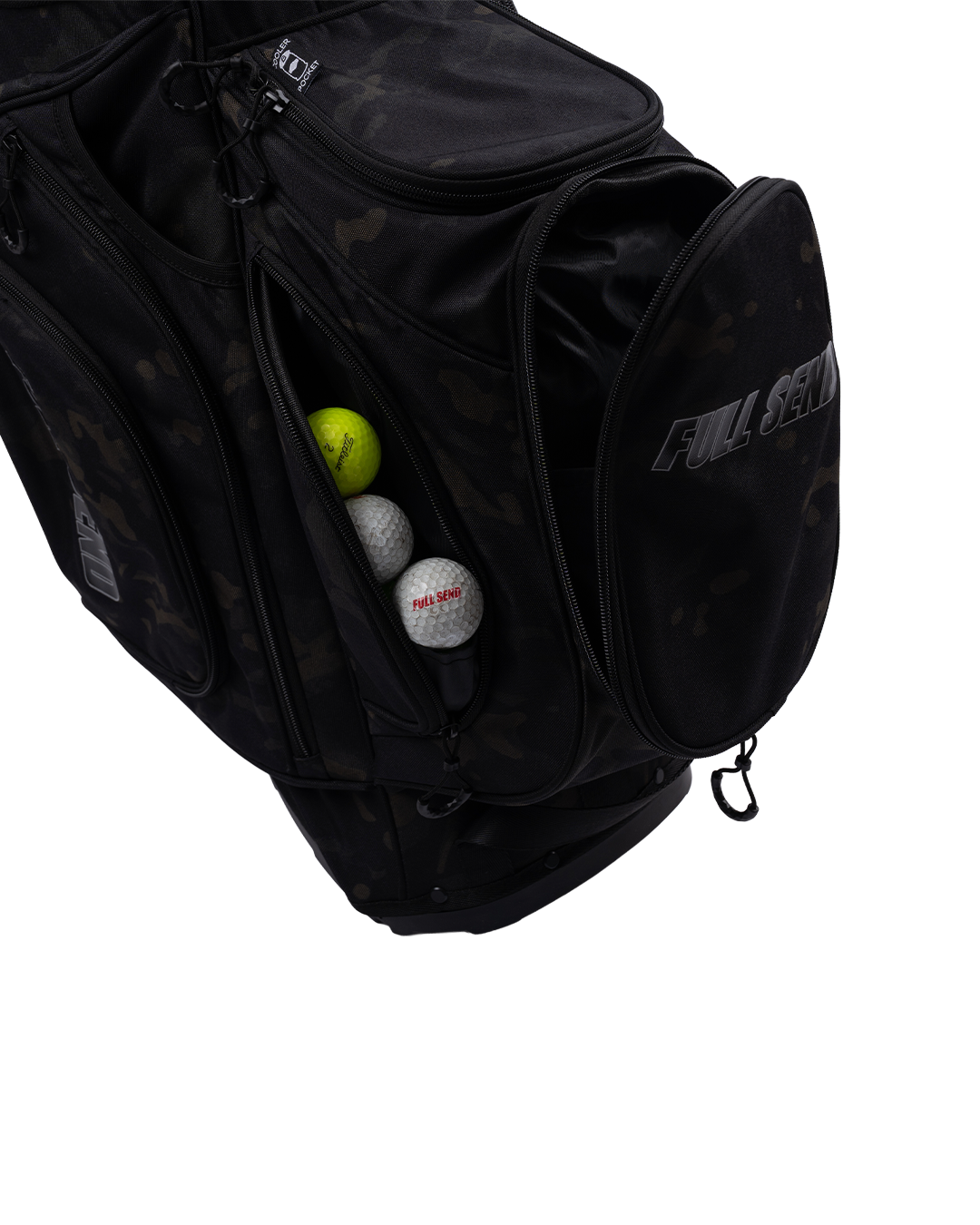 Full Send Golf Black Camo Stand Bag