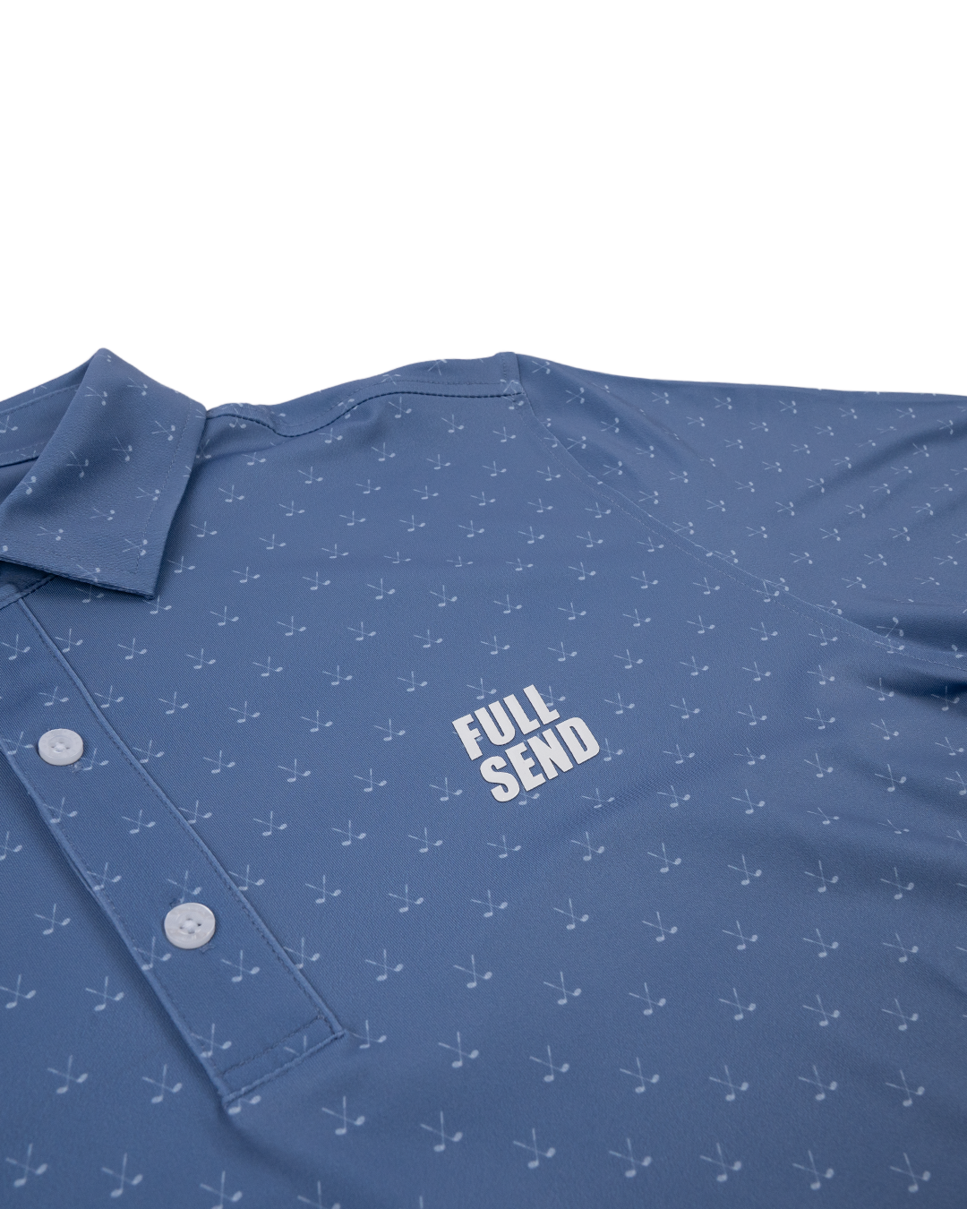 Full Send Golf Crossed Clubs Polo