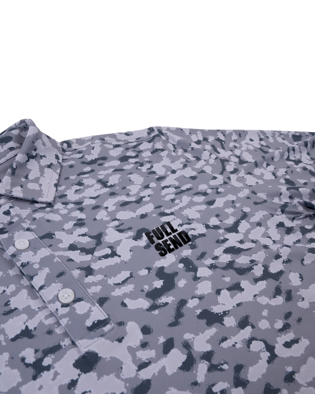 Full Send Golf Grey Camo Polo