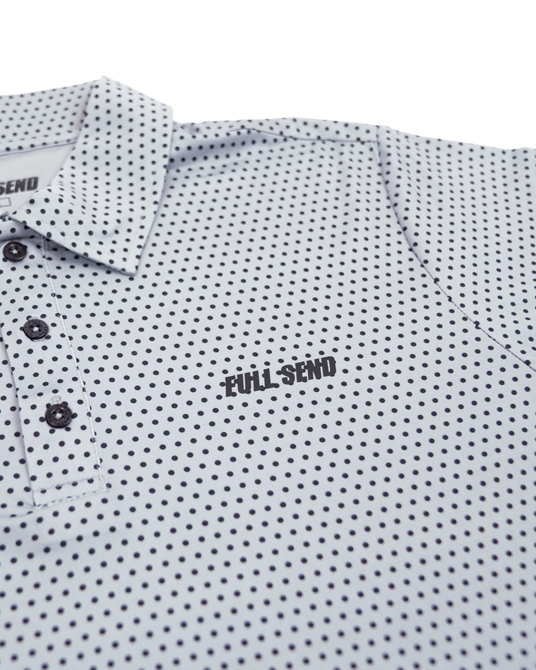 Full Send Golf Mini Dot Grey/Black Polo