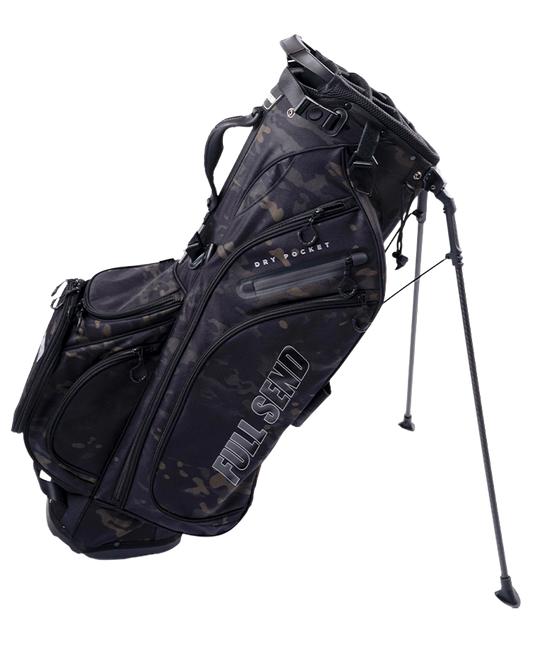 Full Send Golf Black Camo Stand Bag