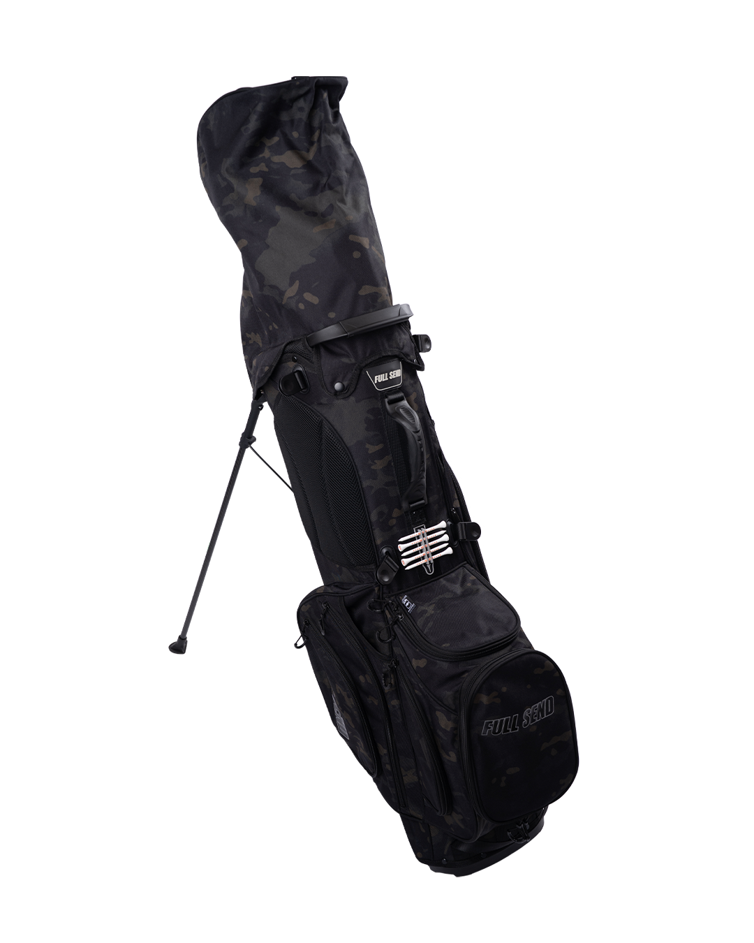 Full Send Golf Black Camo Stand Bag