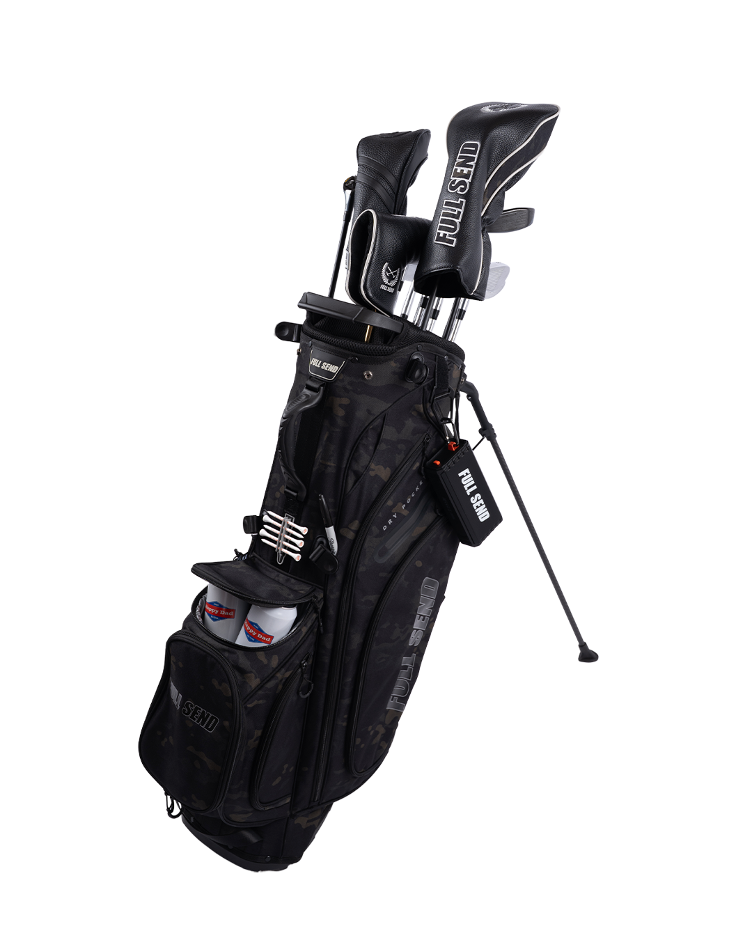 Full Send Golf Black Camo Stand Bag