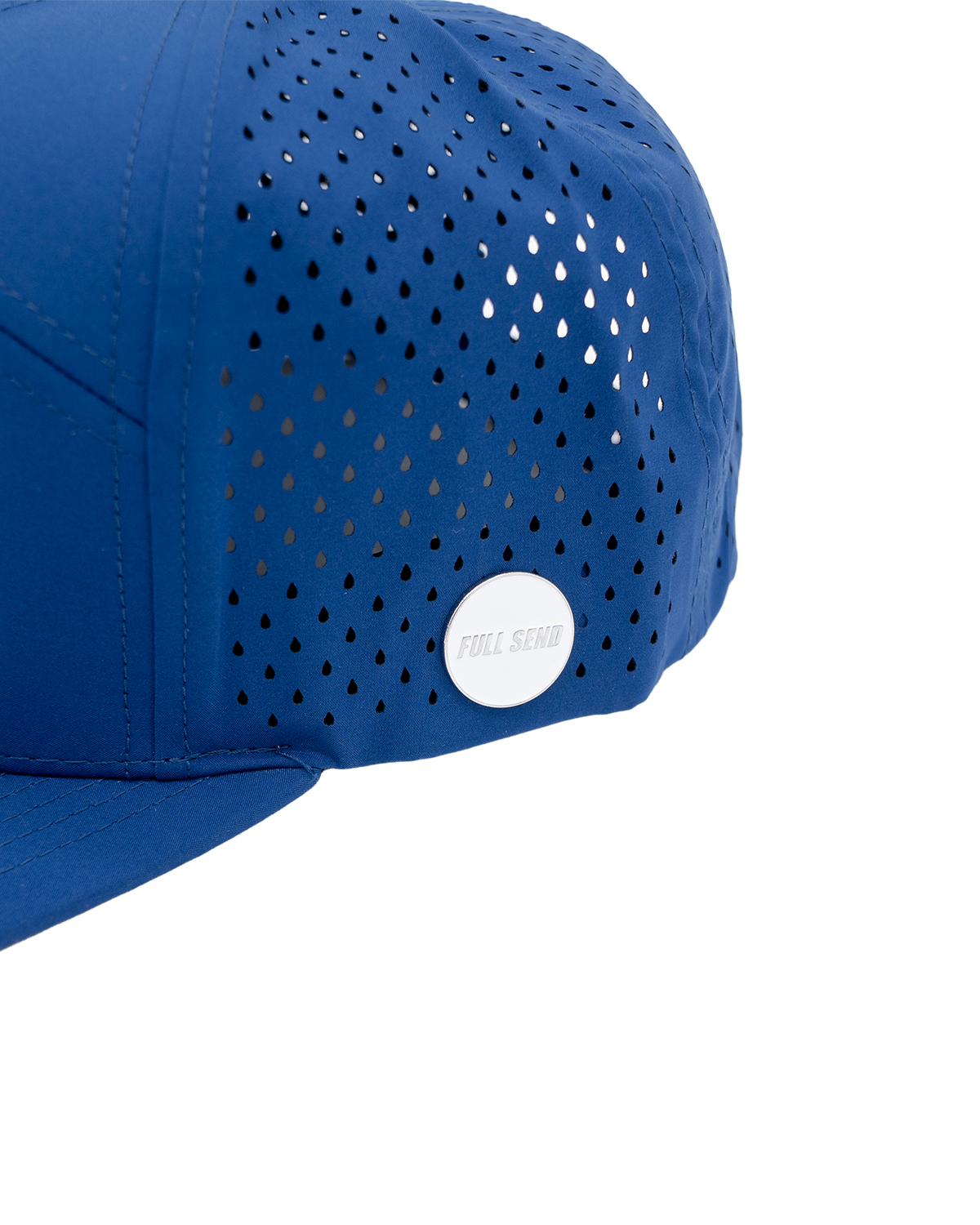 Full Send Golf Hat Blue/White Logo Hydro Hat