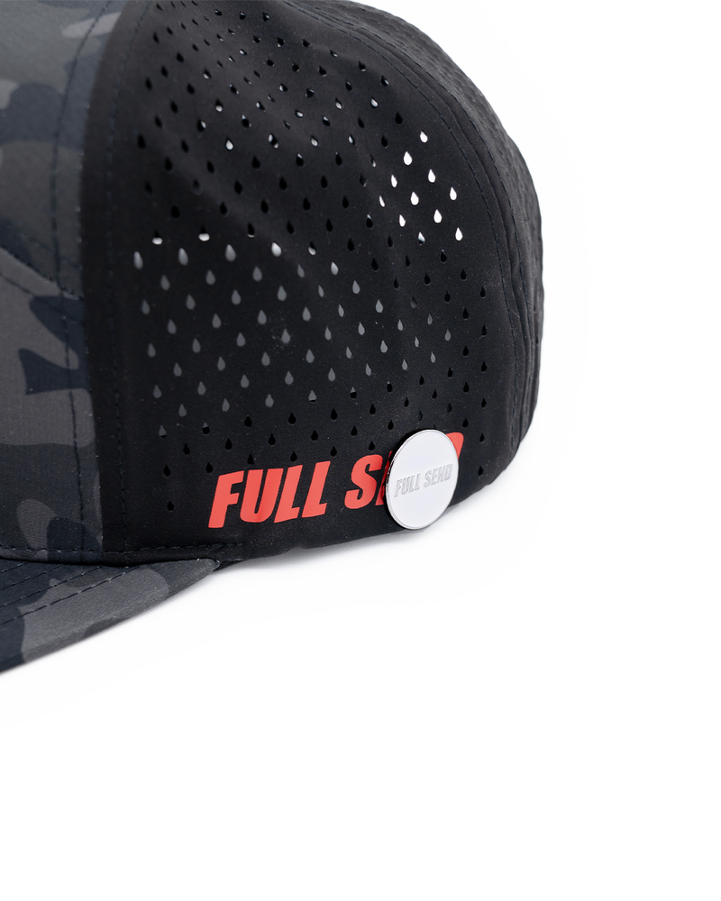 Full Send Golf X Happy Dad Black Camo Hydro Hat