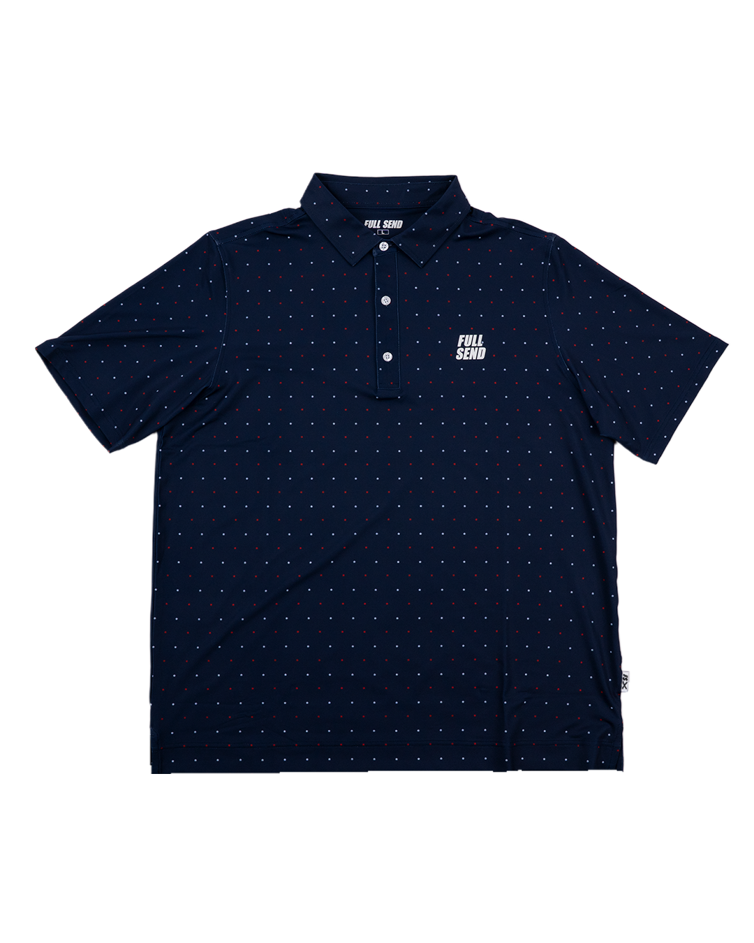 Full Send Golf Mini Dot RWB Polo