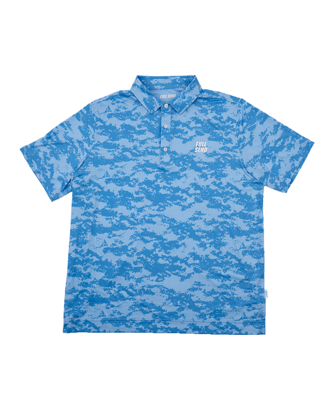 Full Send Golf Blue Camo Polo