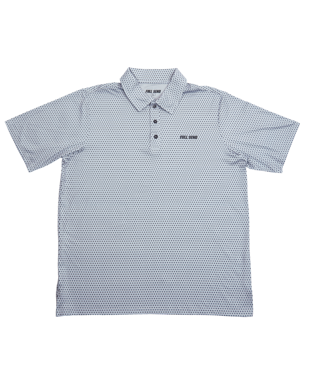Full Send Golf Mini Dot Grey/Black Polo