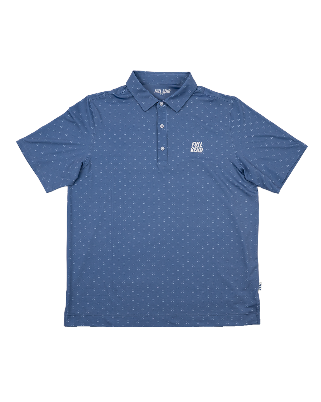 Full Send Golf Crossed Clubs Polo