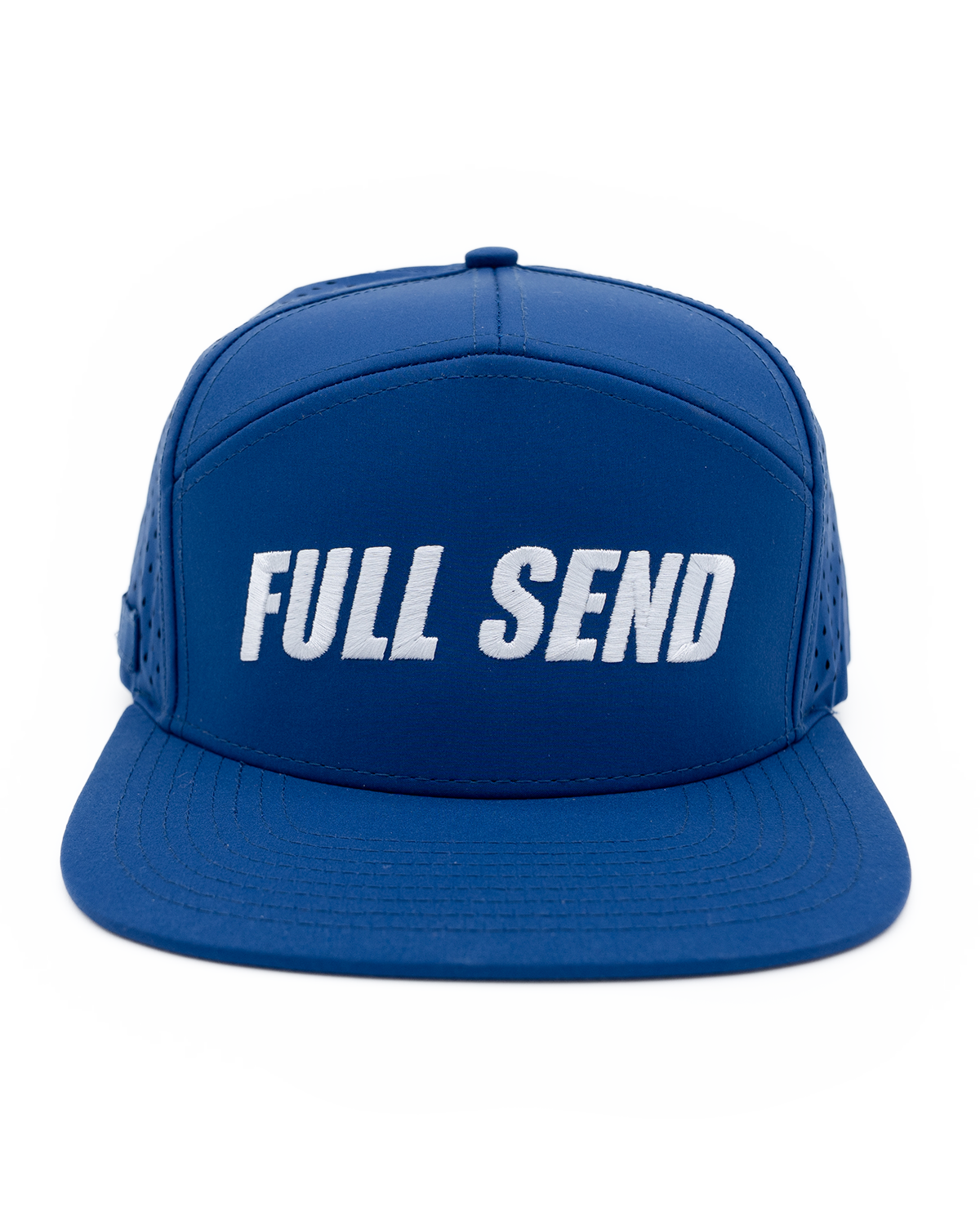 Full Send Golf Hat Blue/White Logo Hydro Hat