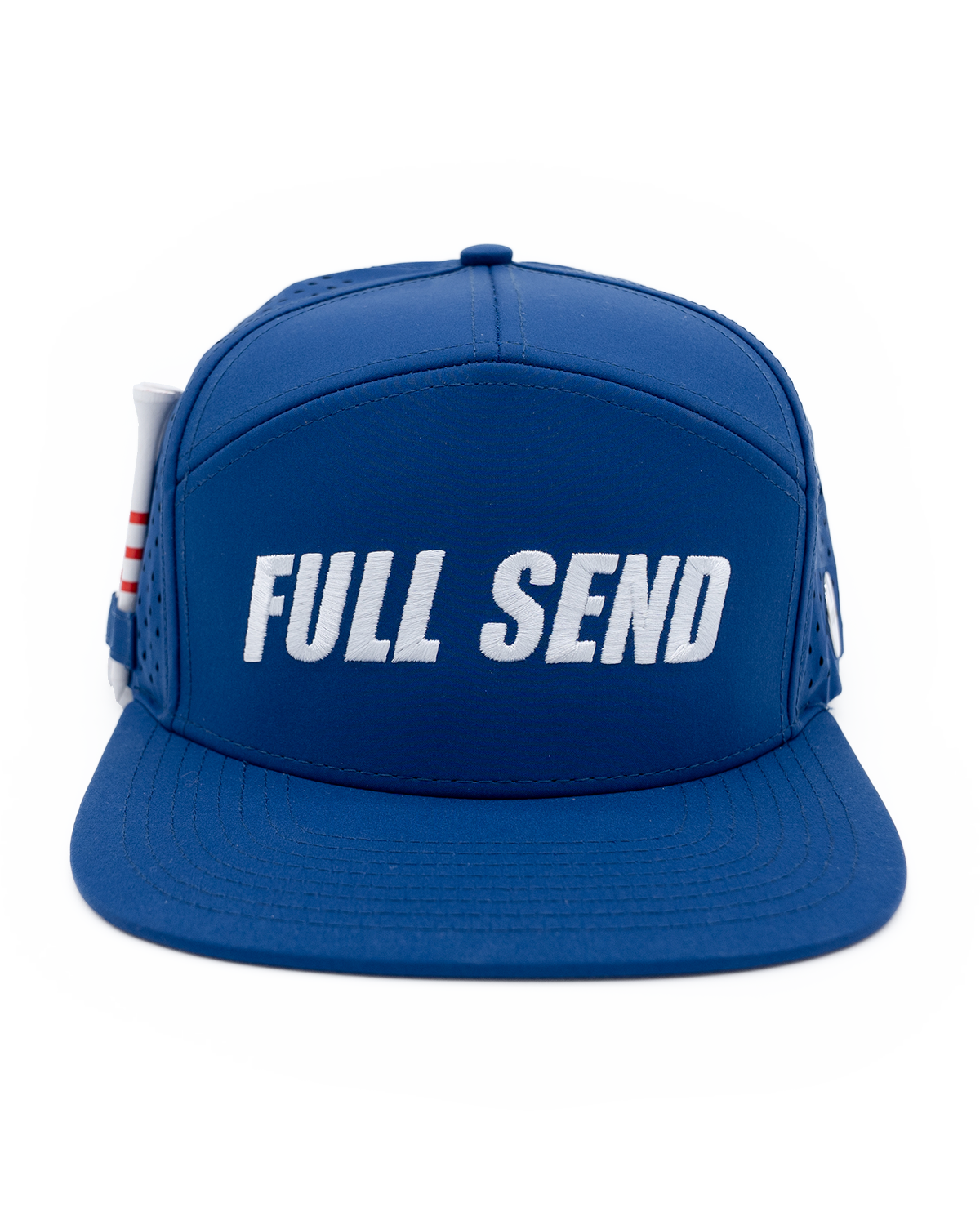 Full Send Golf Hat Blue/White Logo Hydro Hat