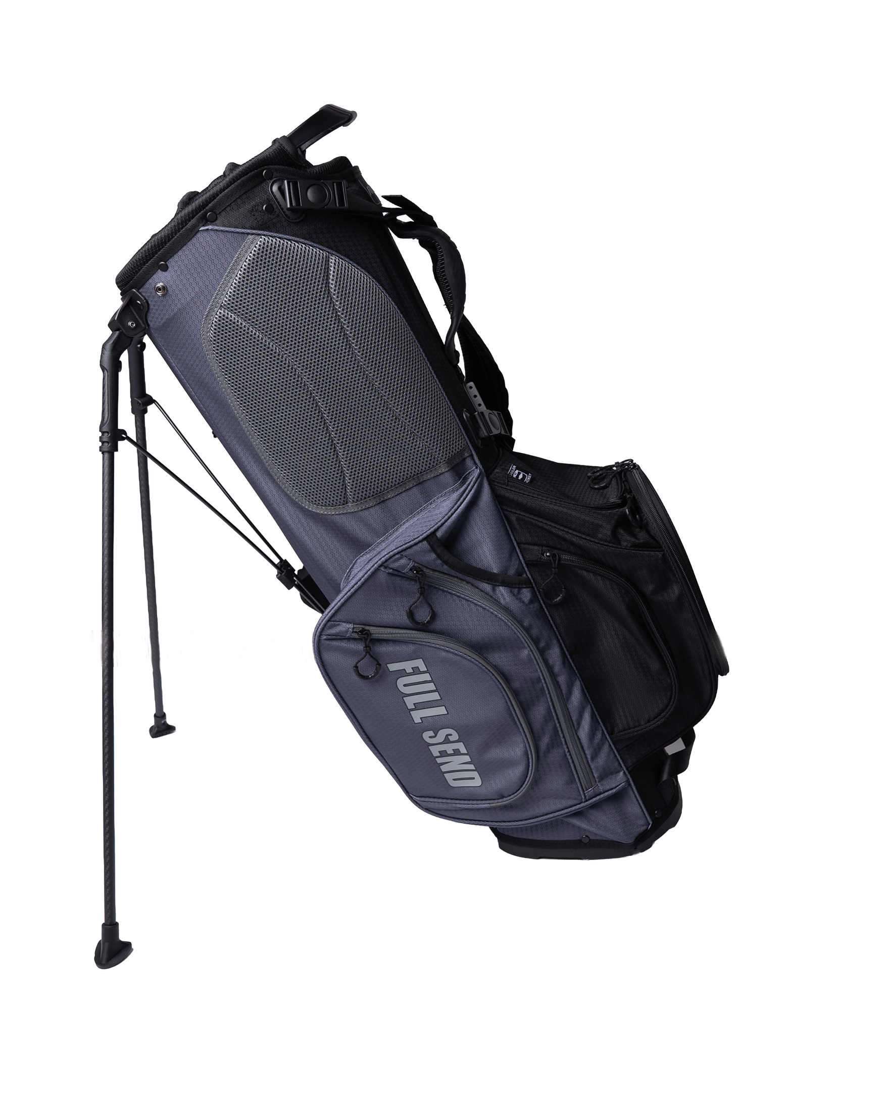 Full Send Golf Black & Grey Tonal Stand Bag