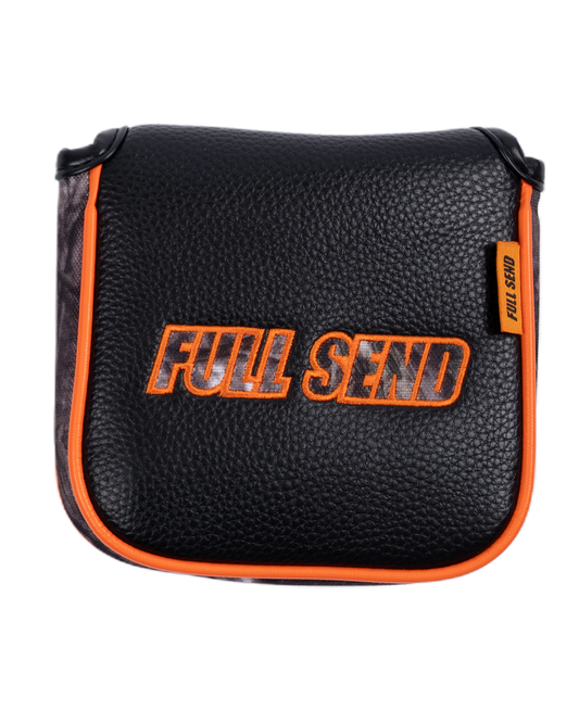 Full Send Golf Orange Camo Mallet Putter Cover