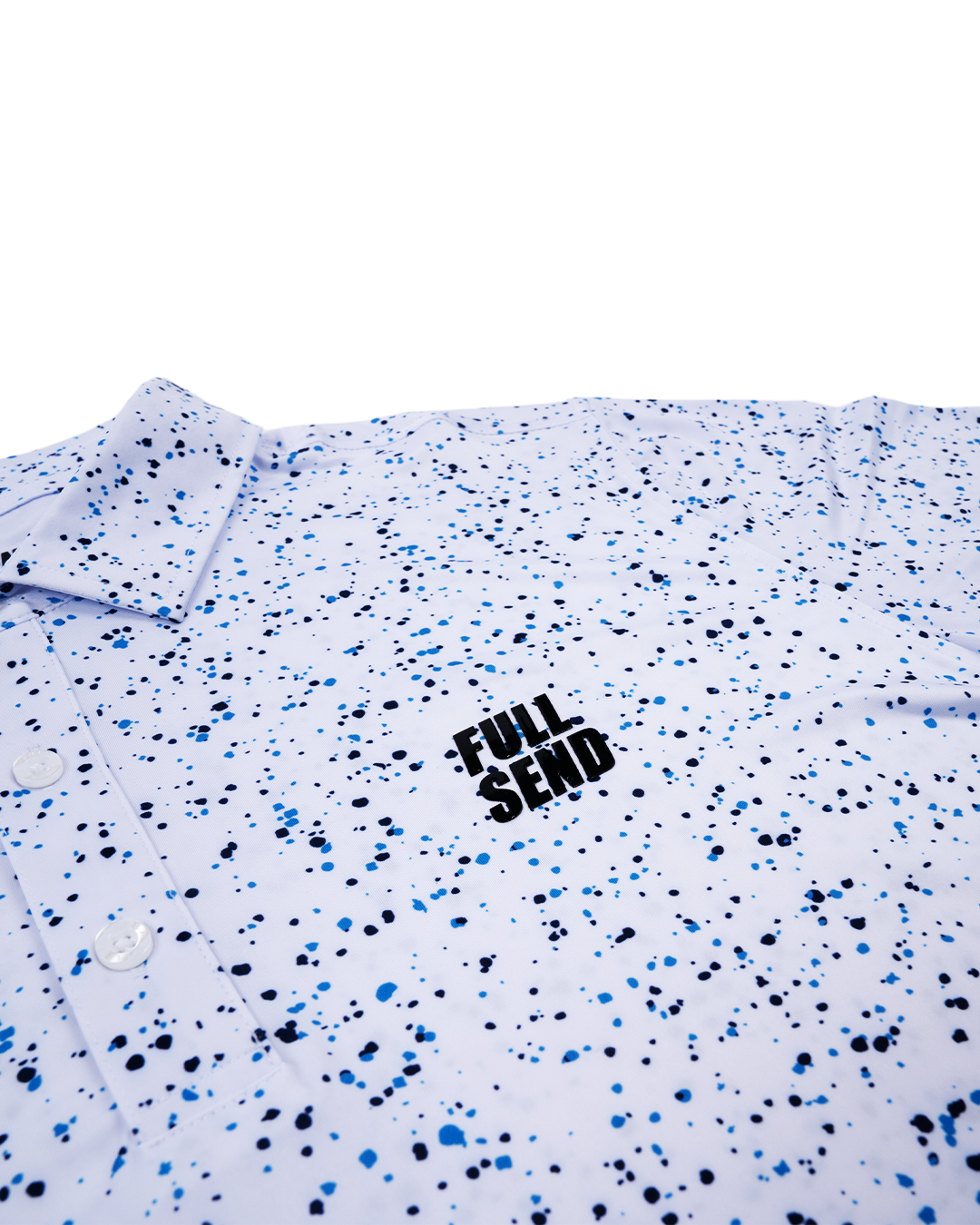 Full Send Golf Paint Splatter Polo