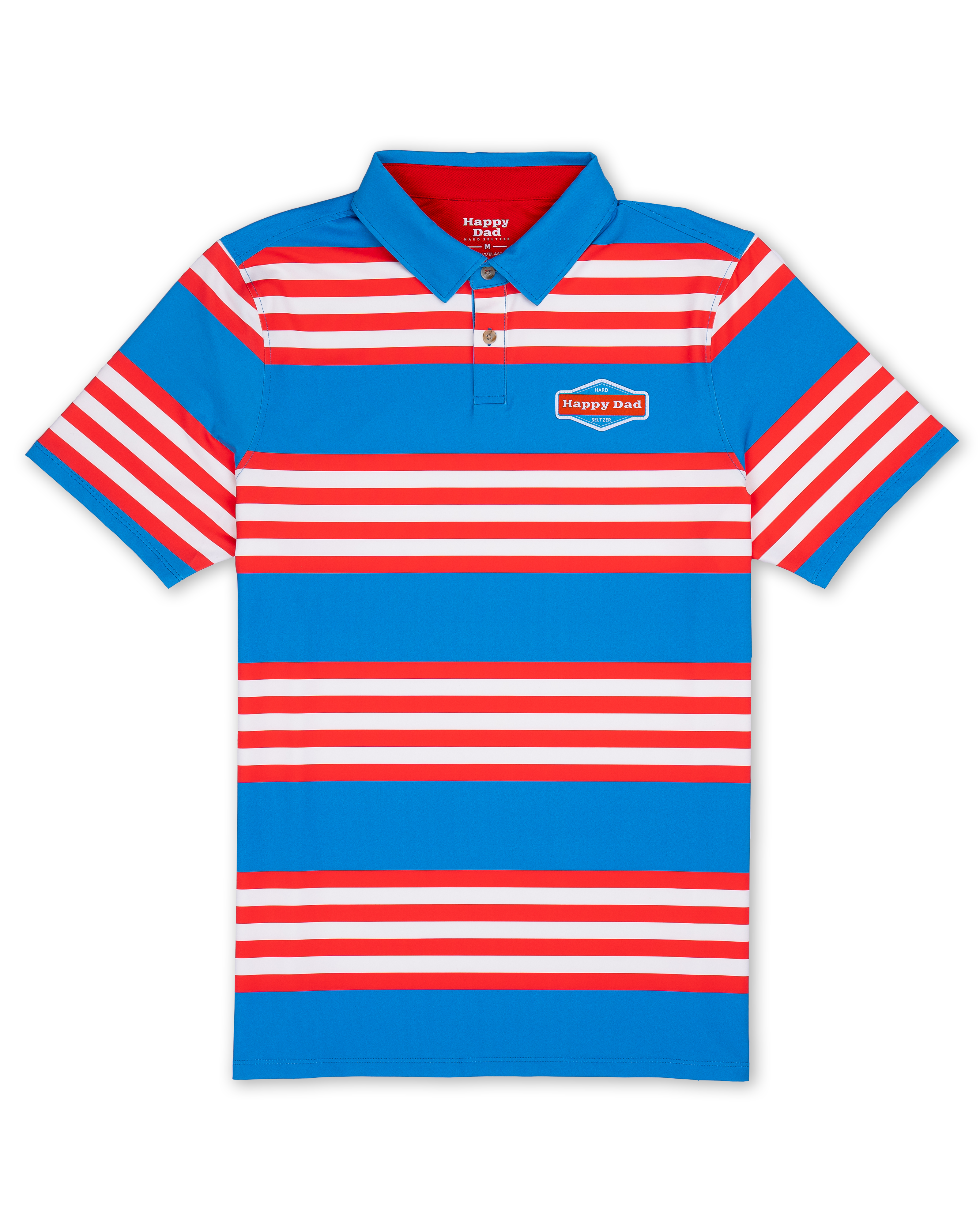 Happy Dad Golf Polo (Stripe)