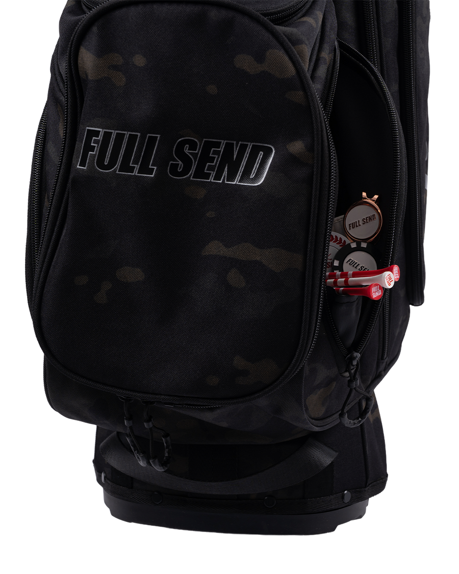 Full Send Golf Black Camo Stand Bag
