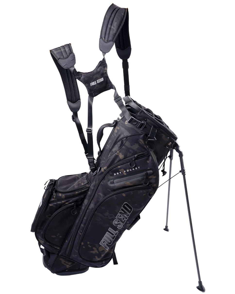 Full Send Golf Black Camo Stand Bag