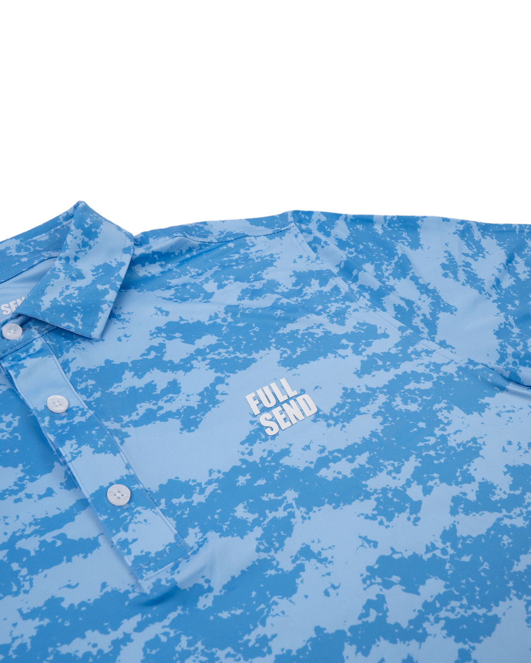 Full Send Golf Blue Camo Polo