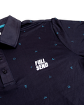 Full Send Golf Mini Party Black/Turqoise Polo