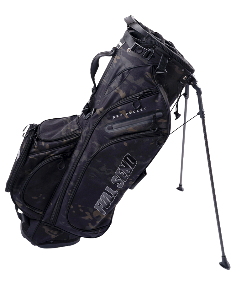 Full Send Golf Black Camo Stand Bag