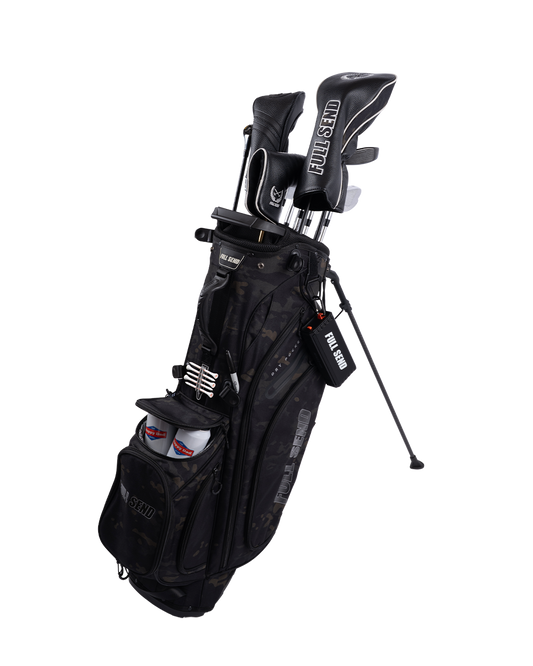 Full Send Golf Black Camo Stand Bag