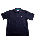 Full Send Golf Mini Party Black/Turqoise Polo