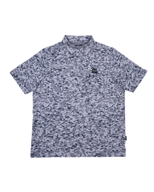 Full Send Golf Grey Camo Polo