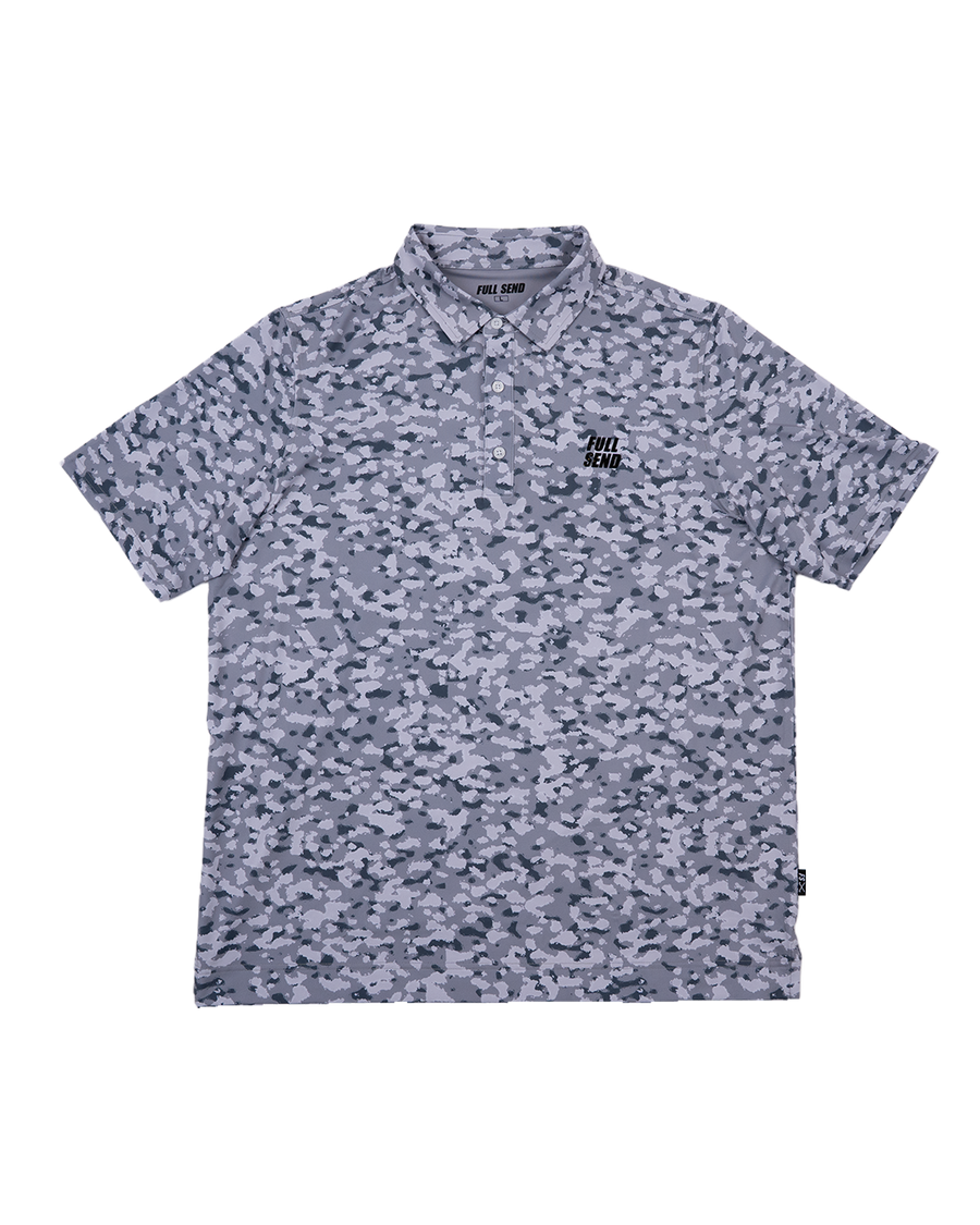Full Send Golf Grey Camo Polo
