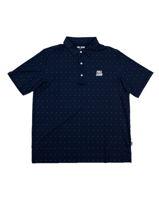 Full Send Golf Mini Dot RWB Polo