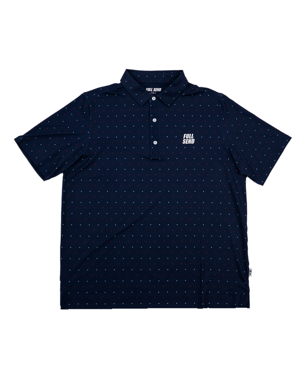 Full Send Golf Mini Dot RWB Polo