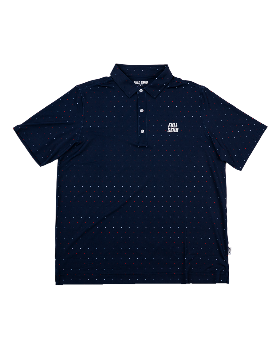 Full Send Golf Mini Dot RWB Polo
