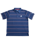 Full Send Golf Stripes Navy/Red Polo