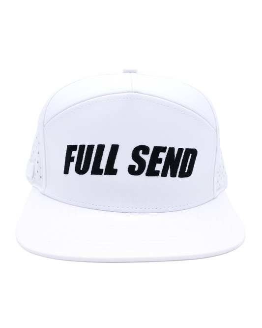 Full Send Golf White/Black Logo Hydro Hat
