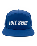 Full Send Golf Hat Blue/White Logo Hydro Hat