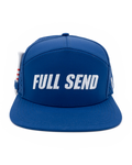 Full Send Golf Hat Blue/White Logo Hydro Hat