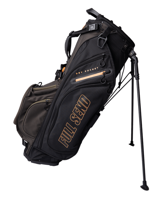 Full Send Golf Black & Green Tonal Stand Bag