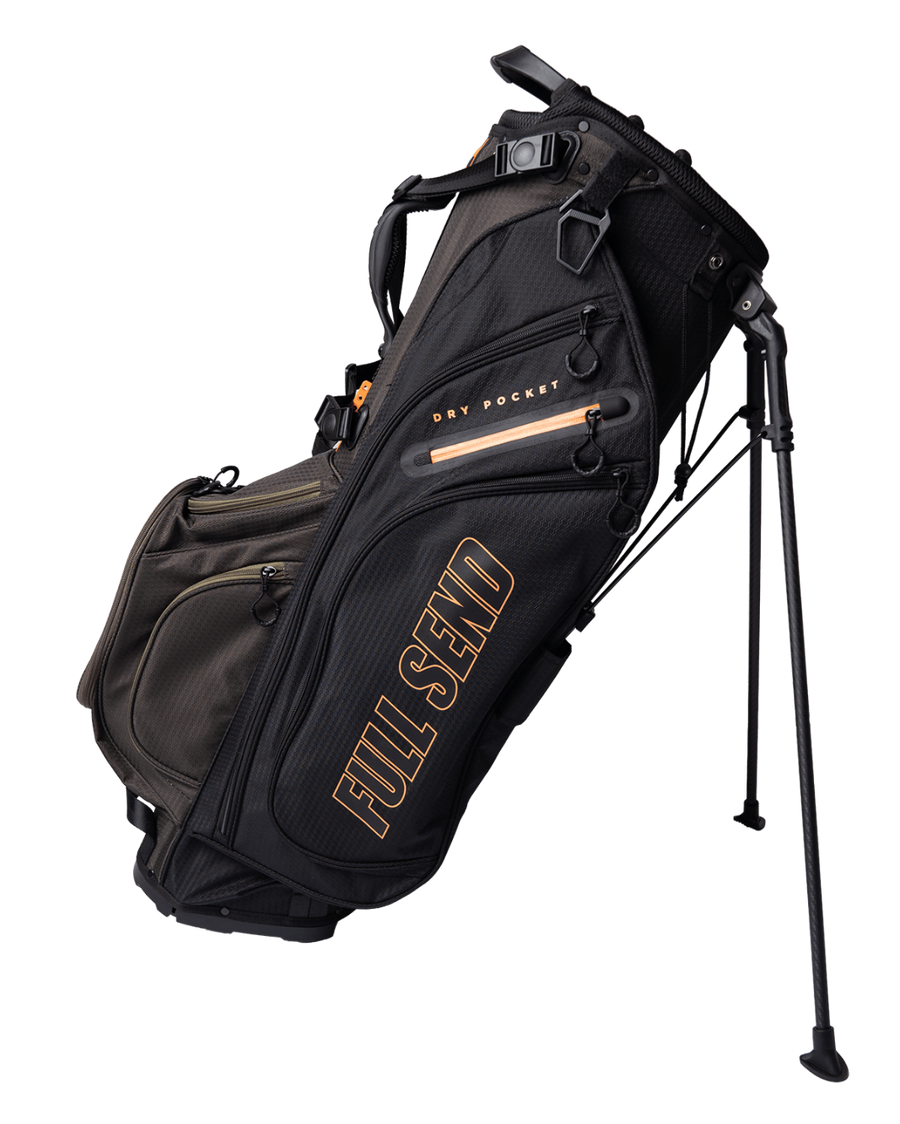 Full Send Golf Black & Green Tonal Stand Bag