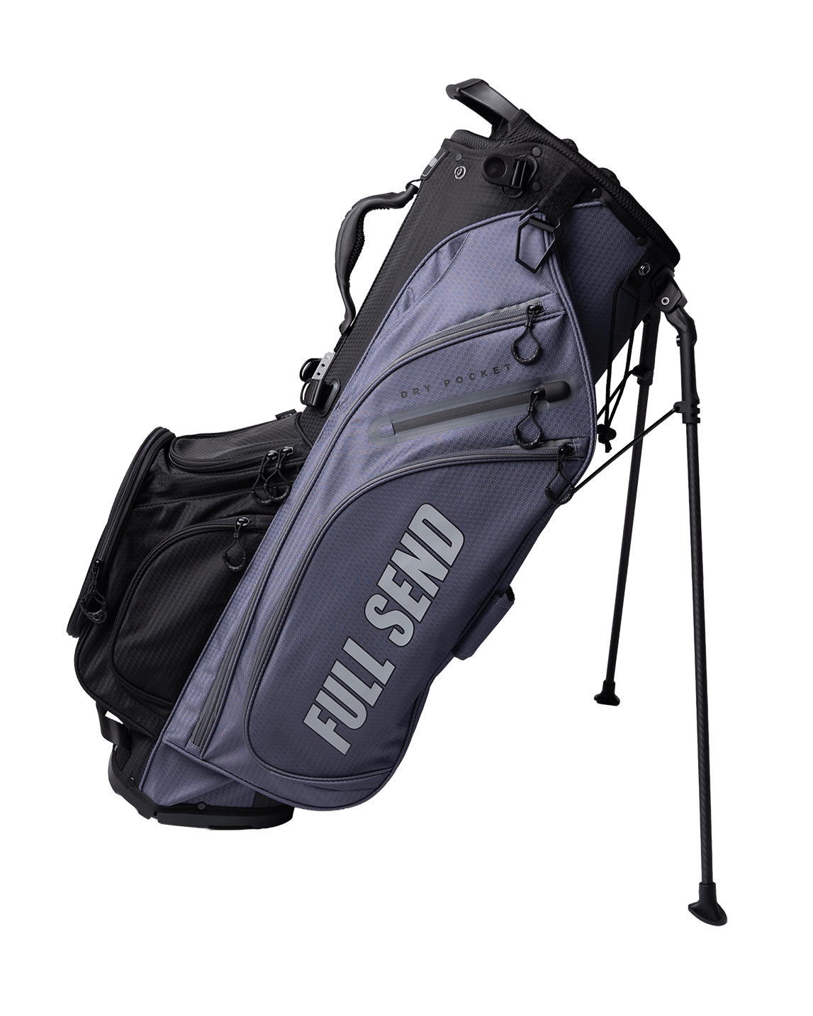 Full Send Golf Black & Grey Tonal Stand Bag