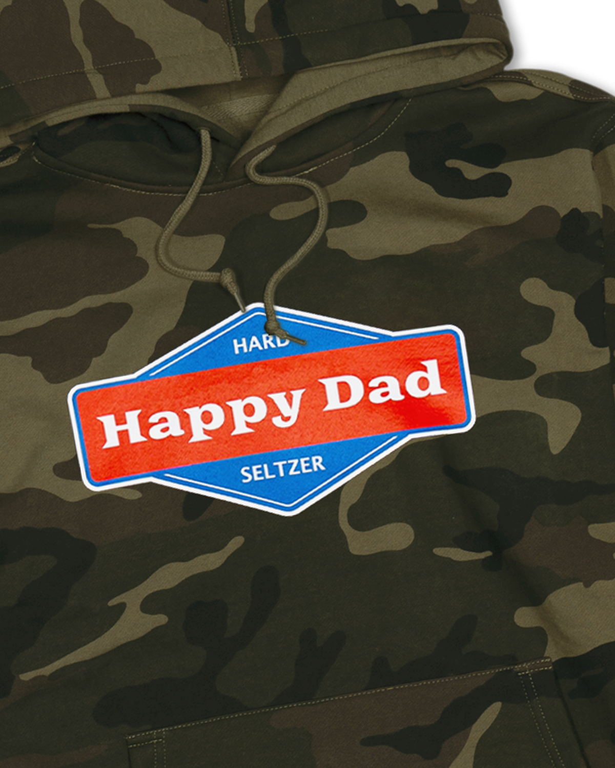 Happy Dad Front Logo Hoodie Camo