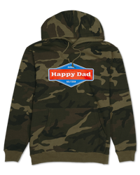 Happy Dad Front Logo Hoodie (Red)