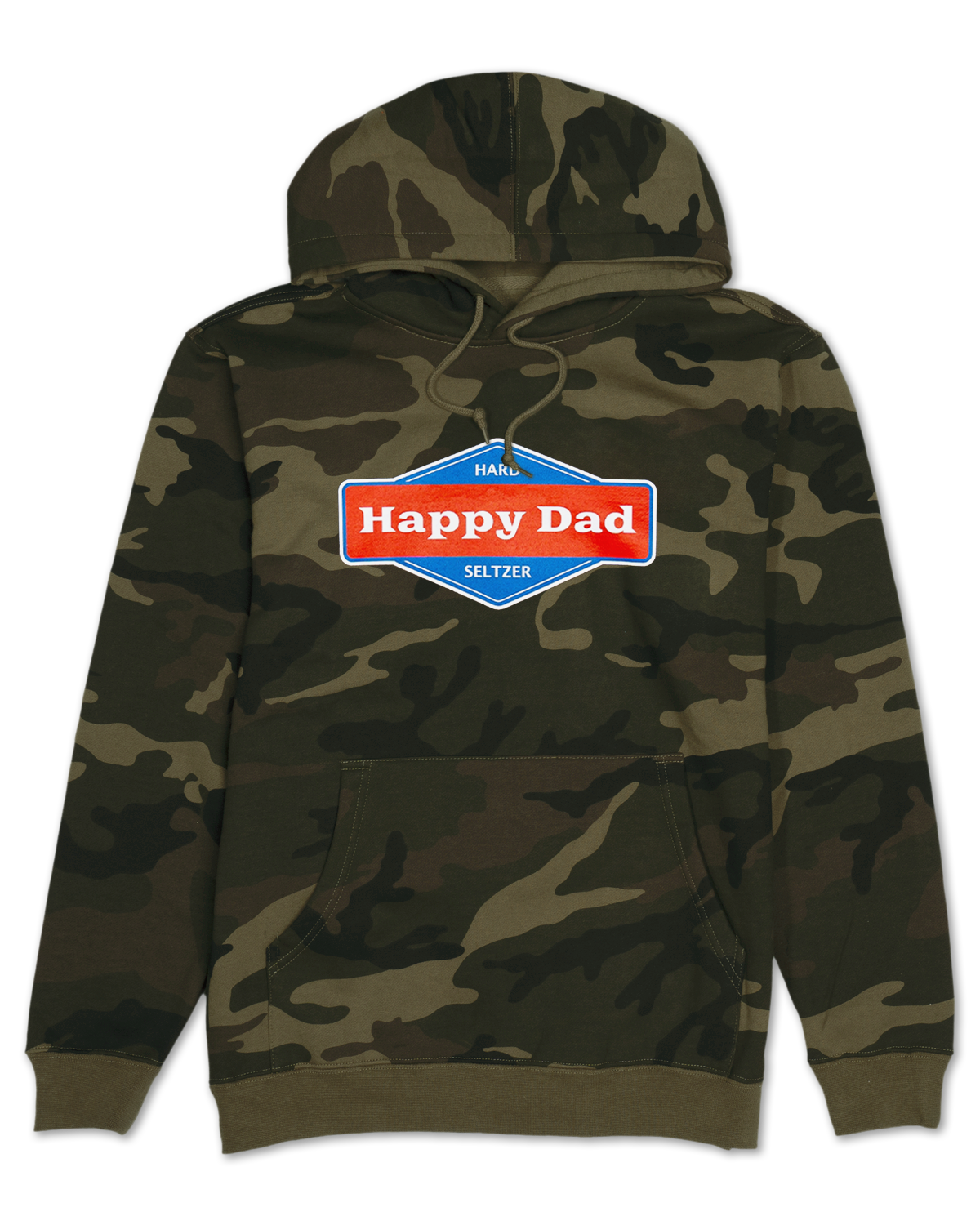 Happy Dad Front Logo Hoodie (Camo)