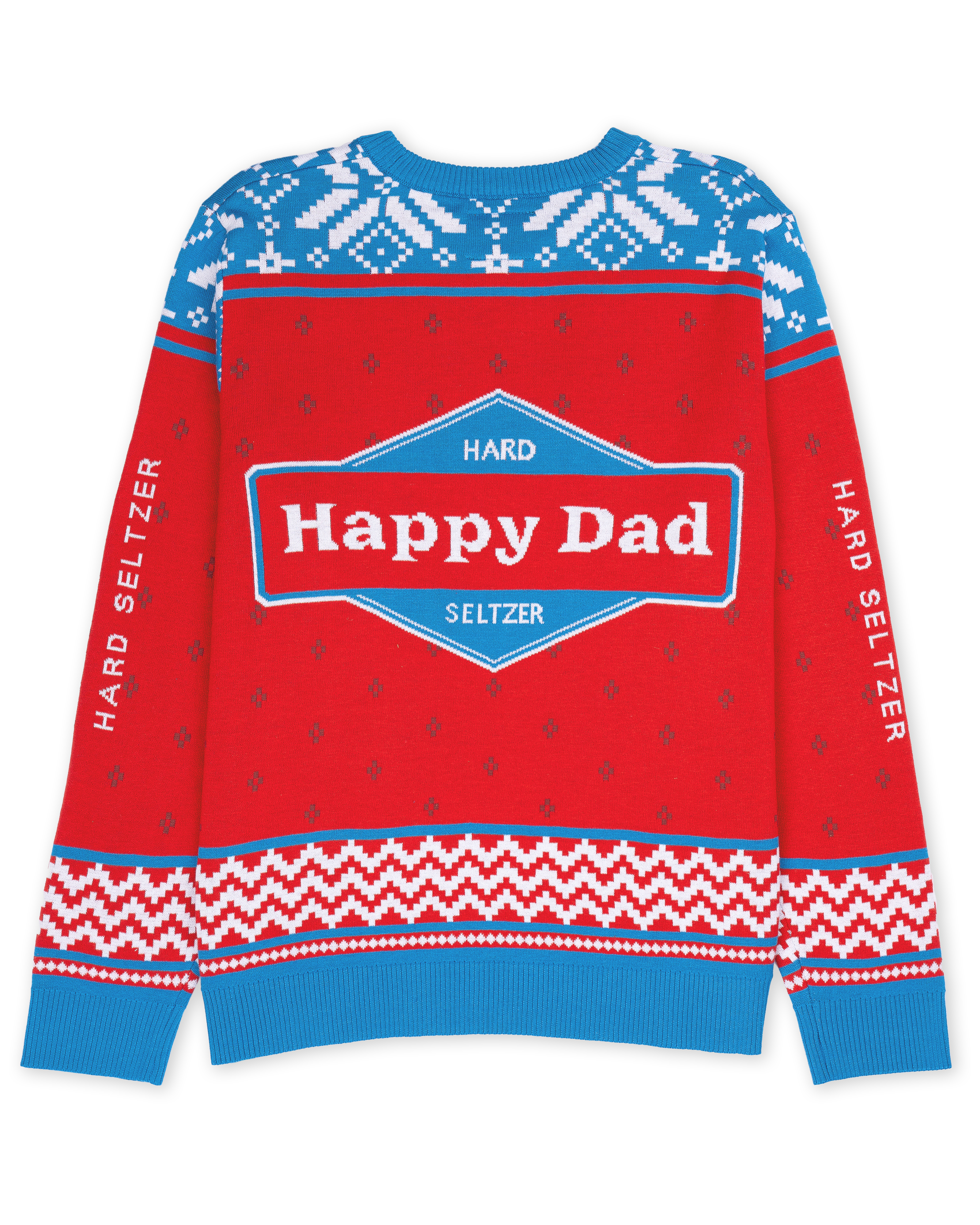 Happy Dad Ugly Sweater 2024 (Red/Blue)