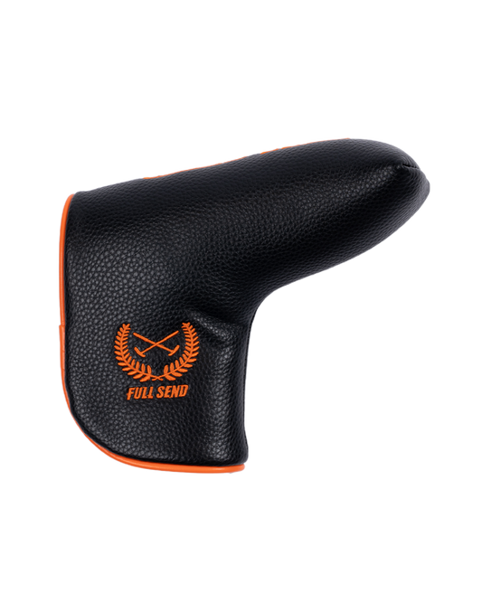 Full Send Golf Orange Camo Blade Putter Cover