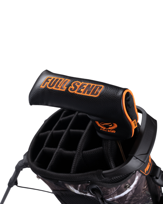 Full Send Golf Orange Camo Blade Putter Cover