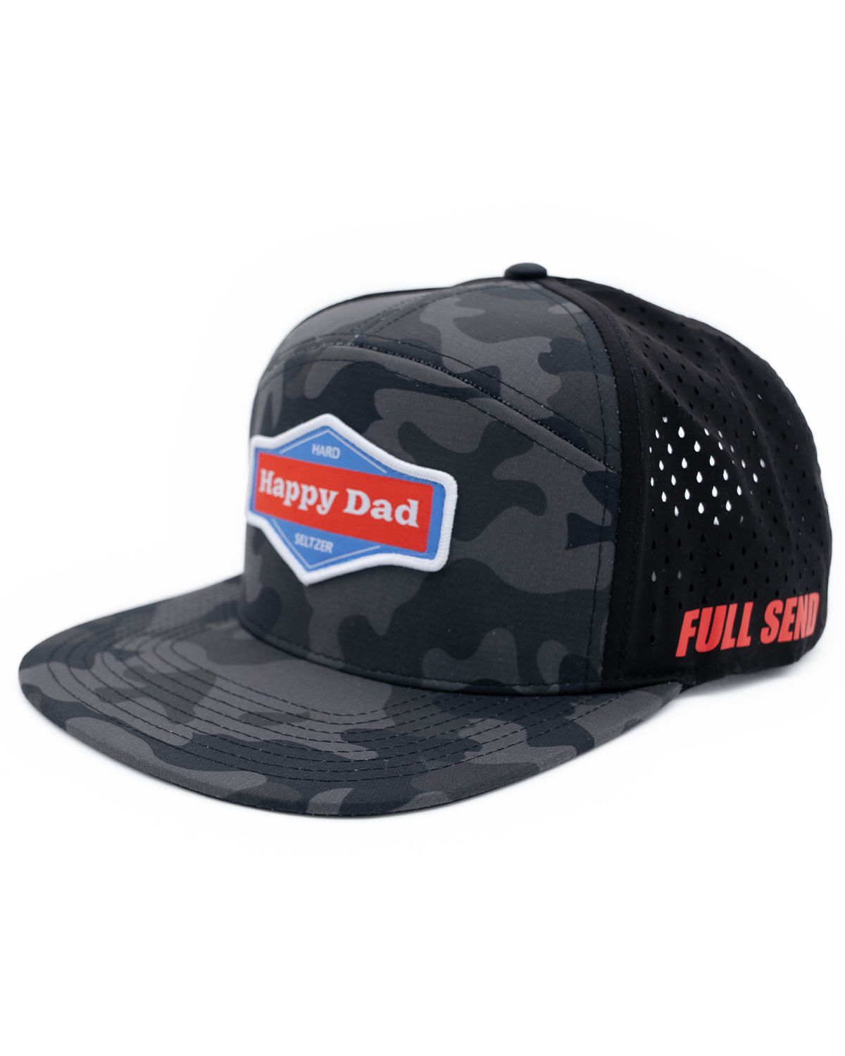 Full Send Golf X Happy Dad Black Camo Hydro Hat