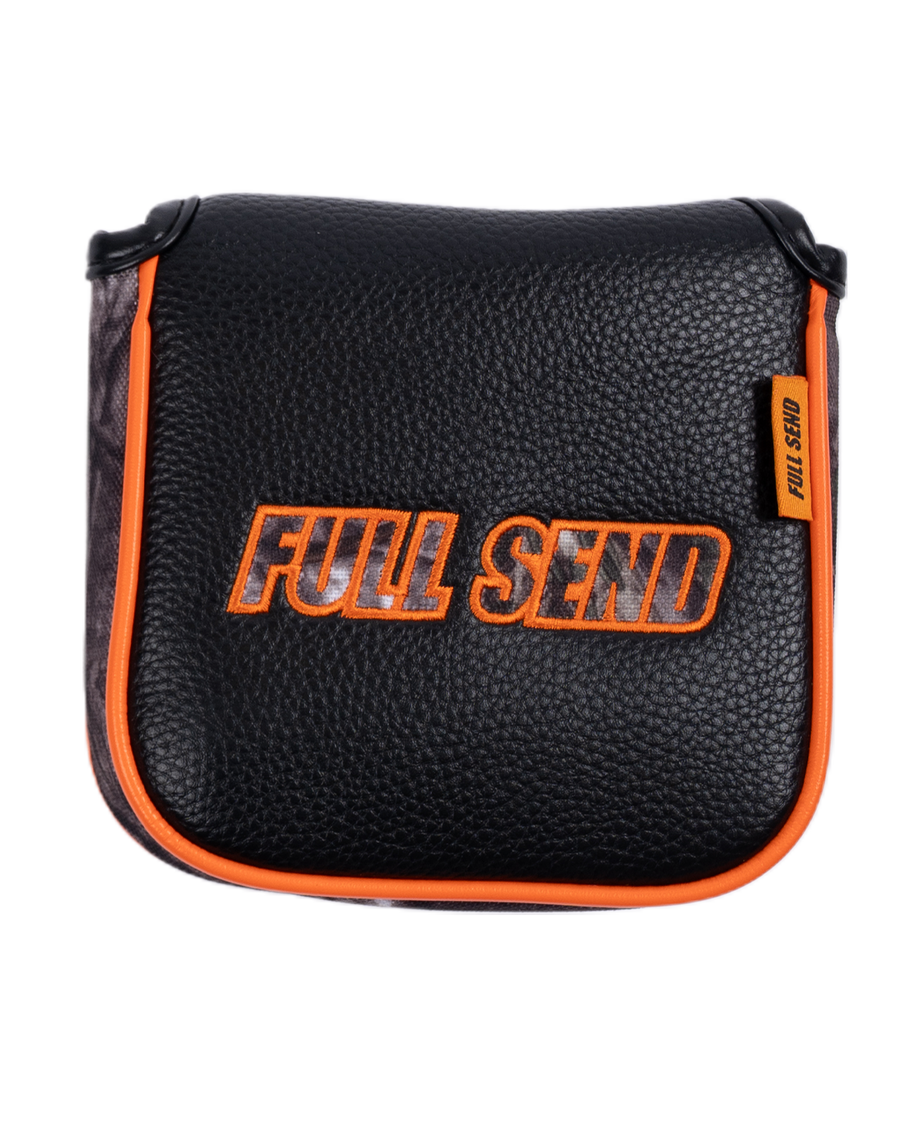 Full Send Golf Orange Camo Mallet Putter Cover