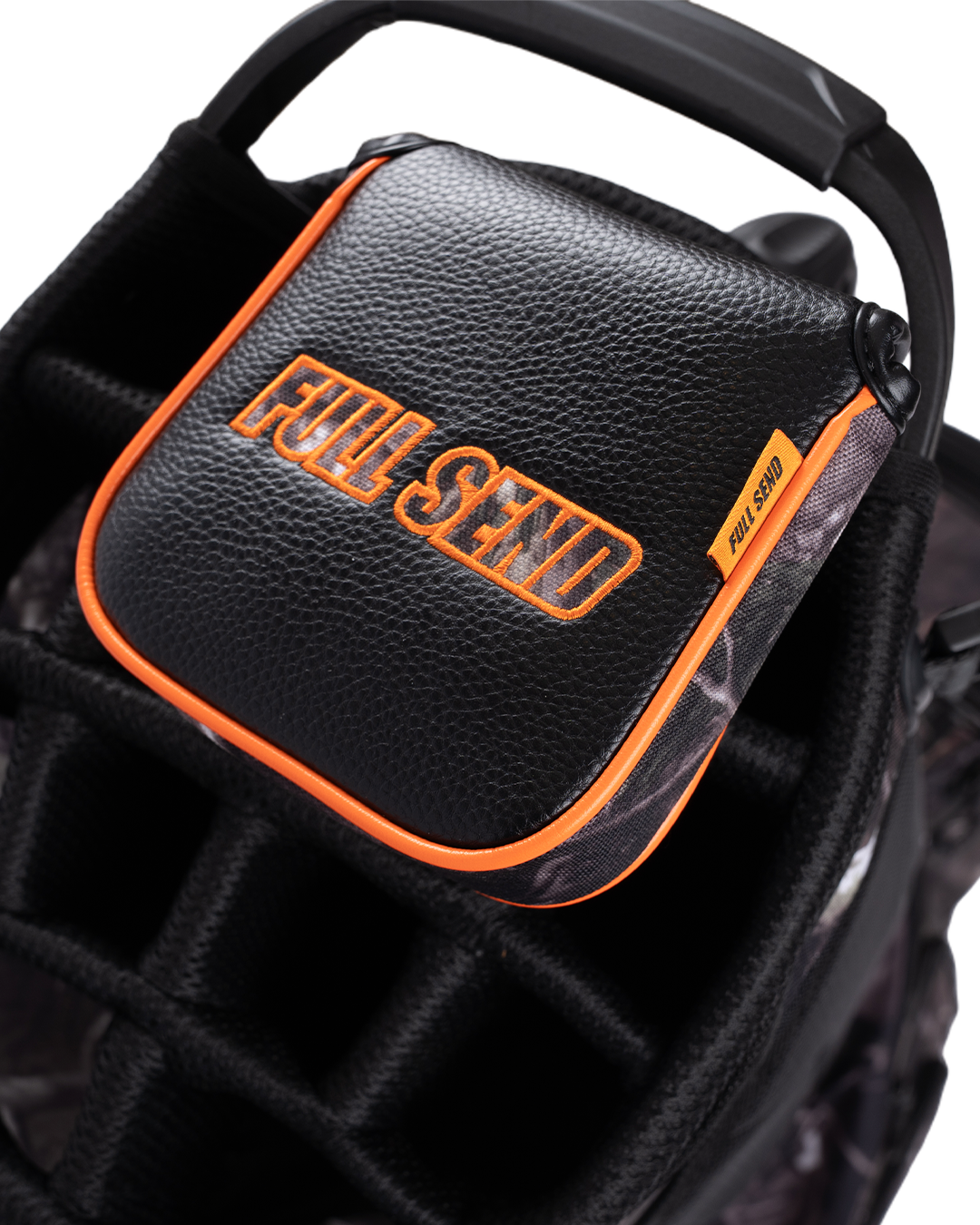 Full Send Golf Orange Camo Mallet Putter Cover